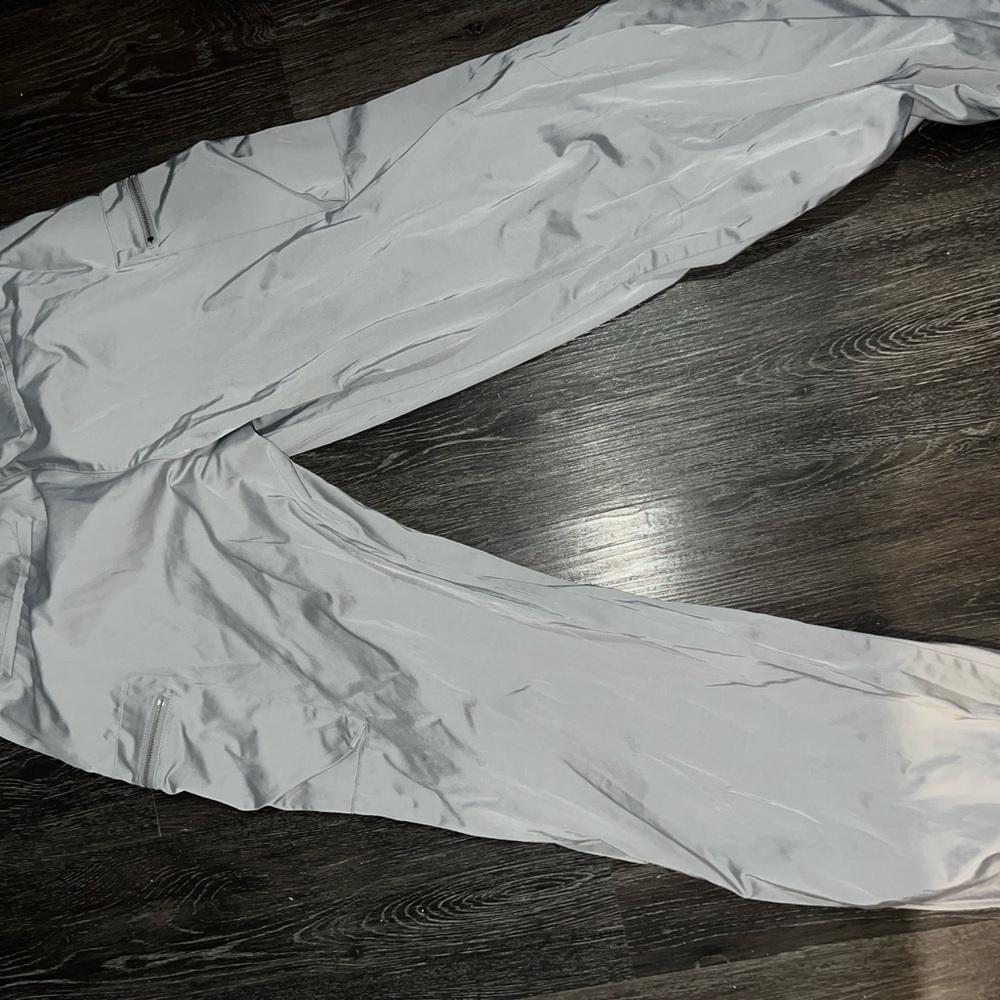 Zara pants silver zipper